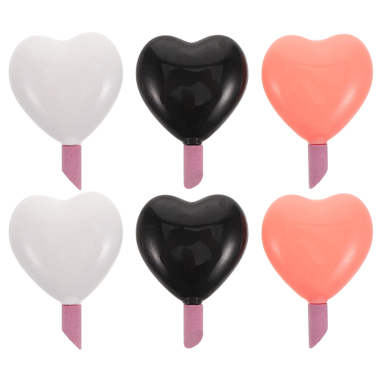 

6Pcs Nail Care Tool Set Heart Topper Pumice Stone Buffer Nail Polishing Pen Portable Cuticle Pusher Manicure Kit