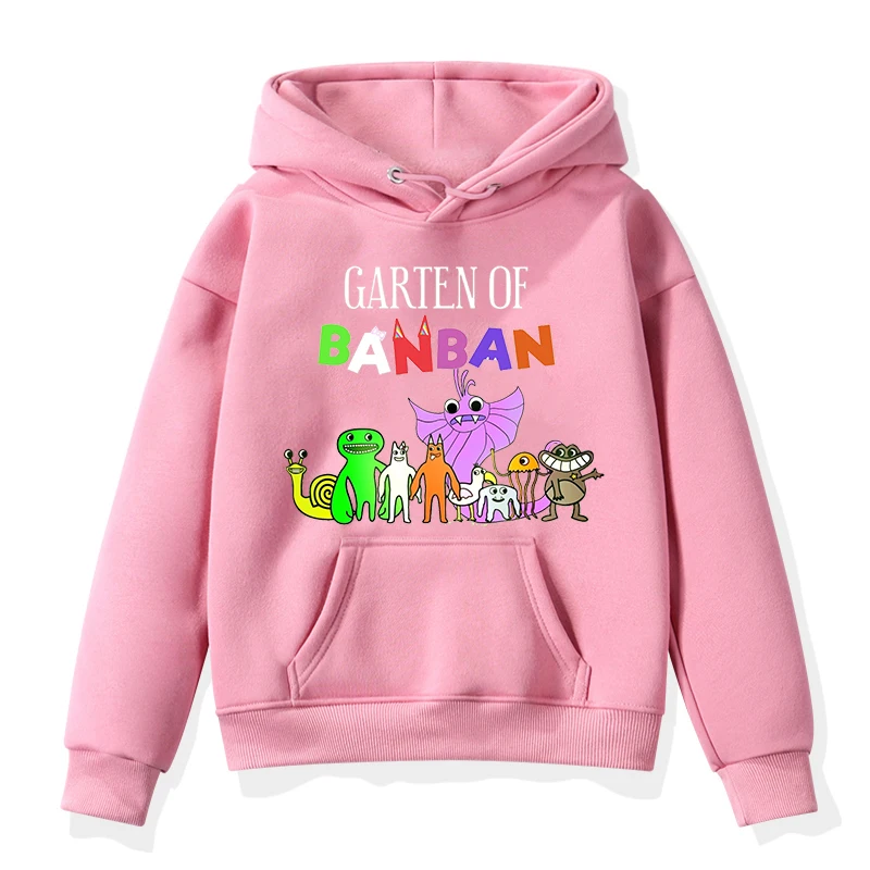 Hot Game Peripherals Garten of Banban Garden Printing Pullover Hoodies Fashion Loose Hooded Children Clothes Boys Girl Tracksuit