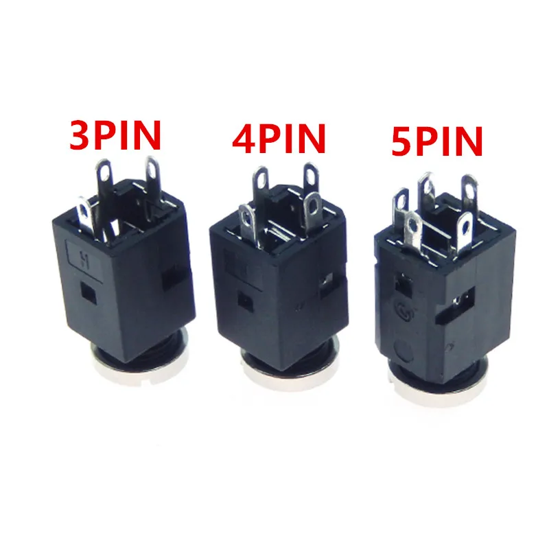 5PCS 3.5MM Vertical Socket 5Pin Stereo Female Socket Jack With Screw 3.5 Audio Headphone Connector PJ-341 3 Poles Earphone Hole