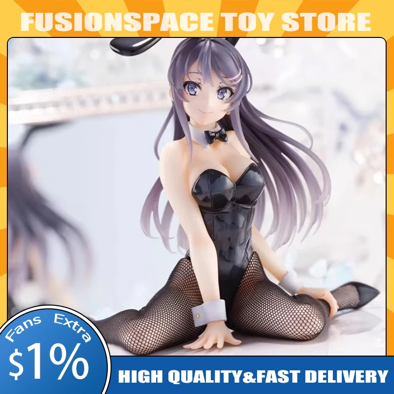 

Original Anime AMP Artist Rascal Does Not Dream of Bunny Girl Sakurajima Mai Cute Sitting PVC Action Figure Toys Gift Custom ﻿