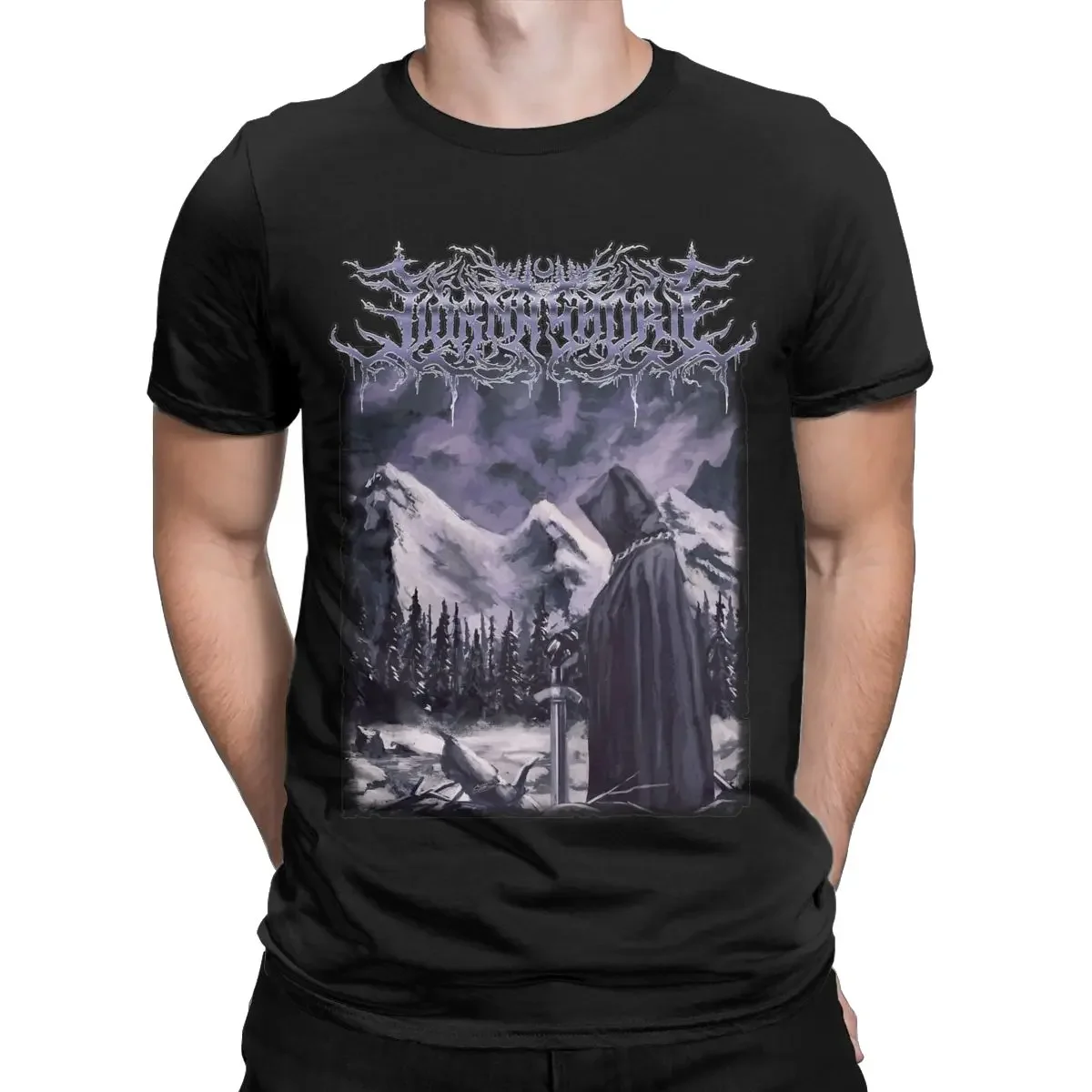 Lorna Shore Cursed To Die T-Shirts Men Black Band Novelty 100% Cotton Tee Shirt Crewneck Short Sleeve T Shirts Clothing