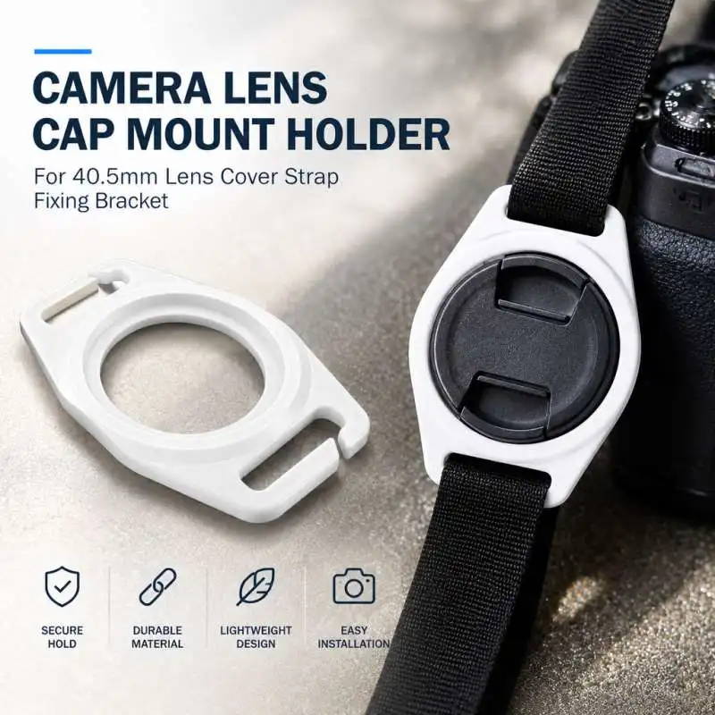 Camera Lens Cap Mount Holder For 40.5mm Lens Cover Strap Fixing Bracket