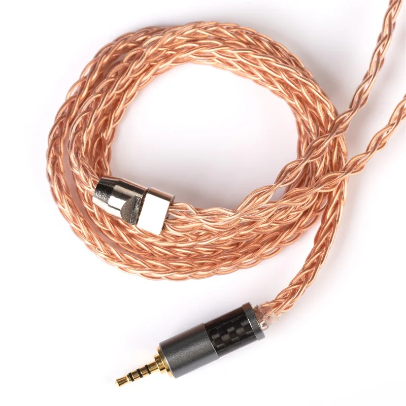KBEAR Crystal-C 8Core 7N OCC Cable de auriculares mejorado adopting PVC 152 hebras Litz cables auriculares 2,5/3,5/4,4mm enchufe KBEAR Aurora