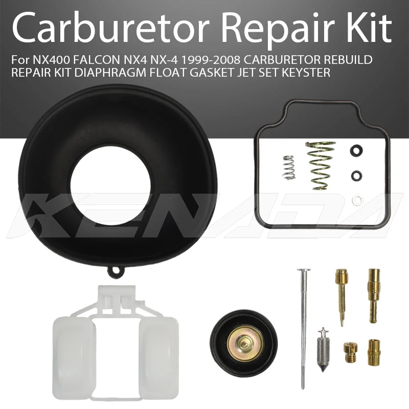 Kit de Reparación y Reconstrucción de Carburador, Junta, Agujeta, Flotador VE07 para CBX250 Twister XR250 Tornado 2001-2008, Repuesto