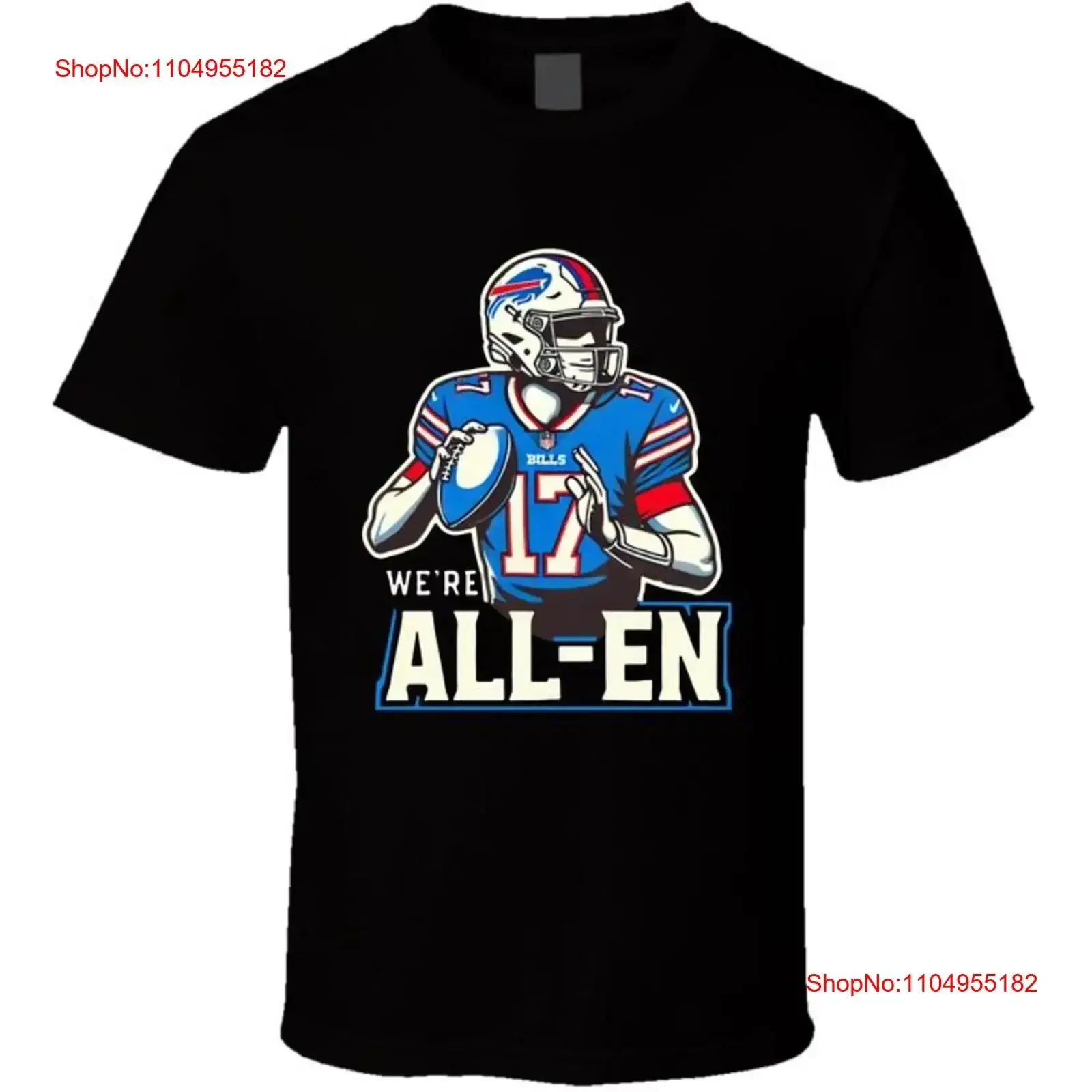 

Футболка Josh Allen We're All en Fan, винтажная стираная универсальная слегка дышащая модная стильная футболка унисекс для повседневной носки