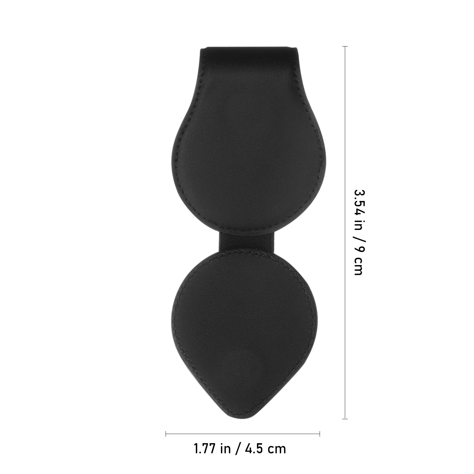 

2 Pcs Car Glasses Holder Sunglasses Case Black Gray Auto Visor Clip Eyeglass Storage PU Magnetic Suction Suitable