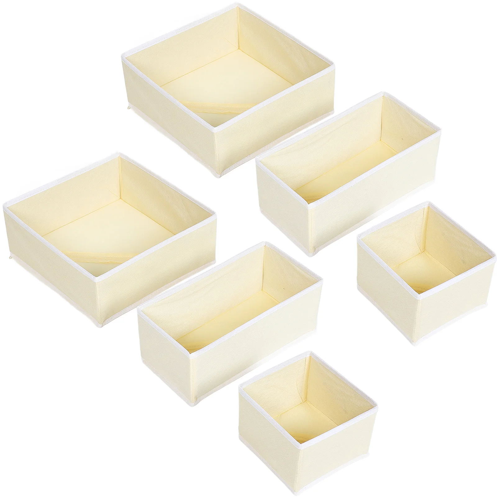 

12Pcs Underwear Storage Boxes Foldable Drawer Organizer with Divider for Dresser Closet Clothes Storage Non-Woven Fabric Large