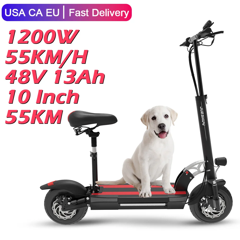 

Foldable Electric Scooter 48V 1200W Motor E-Scooter Range 60km, 60km/h, Load 120kg Electric Scooter for Heavy Adults