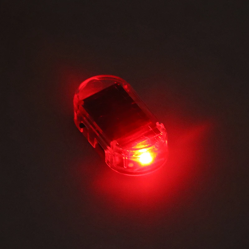 LED Flashing Lights Car Fake Security Light Solar Powered Simulated Dummy Alarm Wireless Warning Anti-Theft Caution Lamp