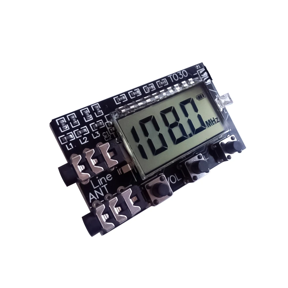 FM stereo transmitter kit module board Digital LCD 2 channel wireless audio transmission fm 78MHz to 108MHz with antenna