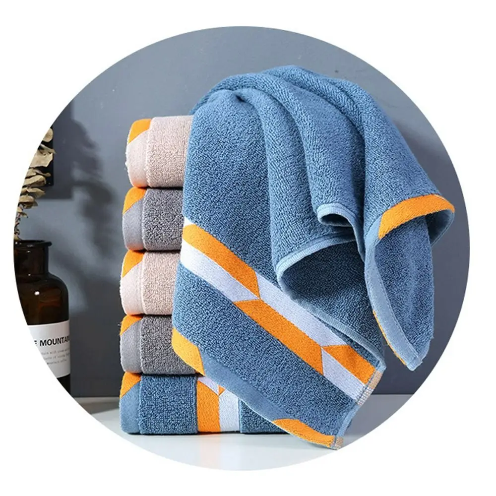 Cotton Face Towel Soft Towel Adult Splicing Embroidery Thickened Water Absorption Beach Towels Bathroom Towel