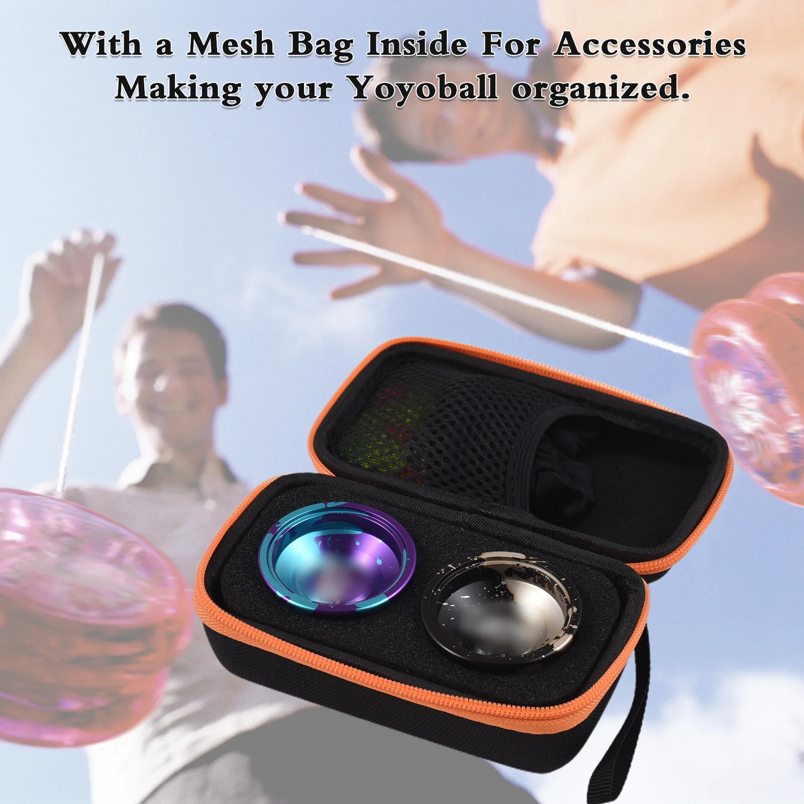 2 Hole Yoyoball Bag Yoyoball Professional Toy Storage Case EVA Foam Protect Your Yoyoball Accessories