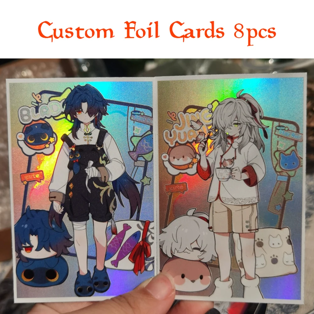 

8 pcs Holographic Part Foil Custom Cards Standard Size Shinny or Matte UV finish Playing Cards Board Games TCG Collect Cards