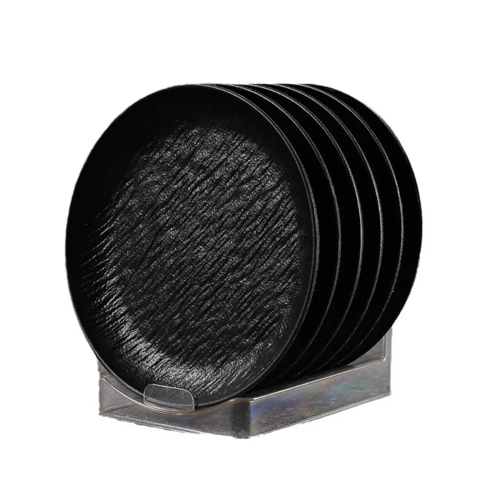 INS حجر الحبوب العظام لوحة مع قاعدة أطباق الطعام مقاومة للكسر طبق سلطة قابلة لإعادة الاستخدام الحلوى طبق تقديم الحلوى قسط ستيك الطعام #5