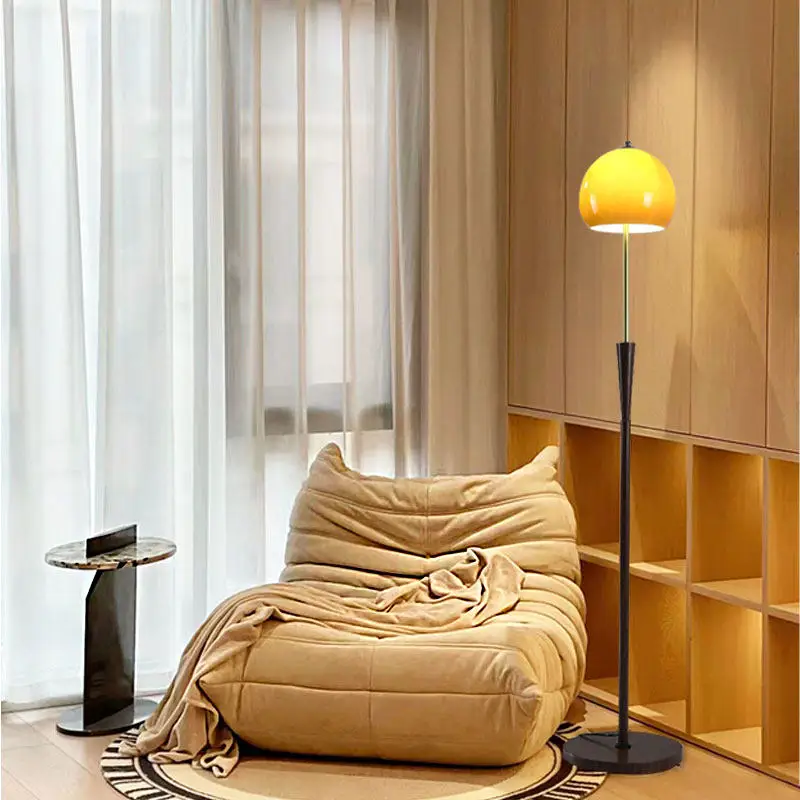 

American Retro Mushroom Glass Floor Lamp Bedroom Bedside Bauhaus Vintage Antique Instagram-famous Living Room Lamp Indoor Decor