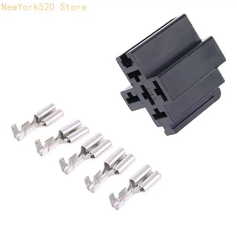 40A 5 Pin Connector Socket with 5 x 6.3mm Terminals Car Truck Vehicle Rela N84C