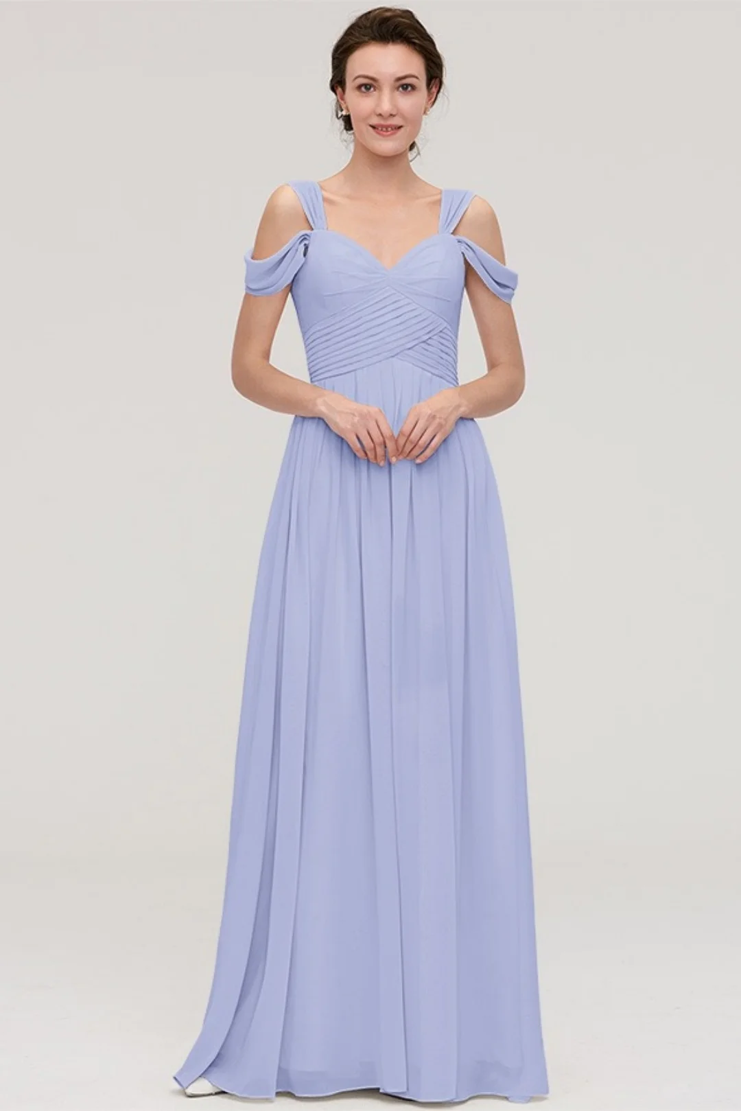 Bodenlanges Kleid mit herzförmigem Ausschnitt und plissierter Taille, bodenlanges A-Linien-Kleid für Hochzeiten und formelle Abendkleider für Damen