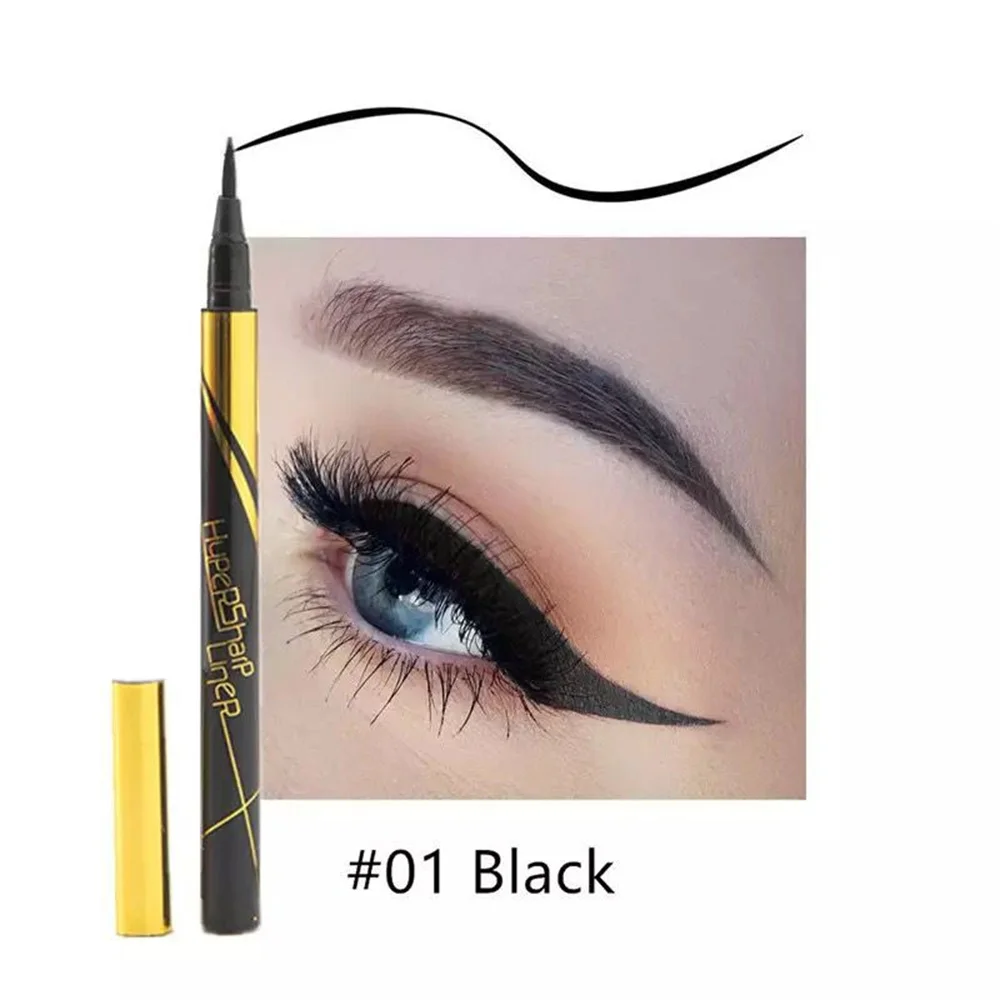 High Quality Small Gold pen Quick Drying Eyeliner Pen Durable Waterproof Non Smudging Eyeliner Liquid Pen Cosmetics Color Makeup