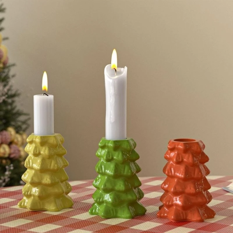 LX9D Decorative Christmas Tree Silicone Mold For DIY Resin Plaster Cement Creations