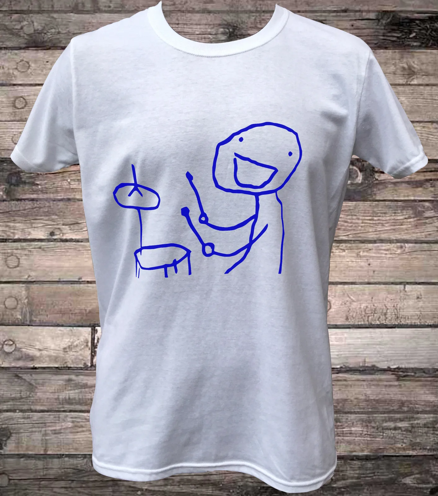 Drummer Drumming Ba Dum Tss Badum Tish Meme camiseta para hombre