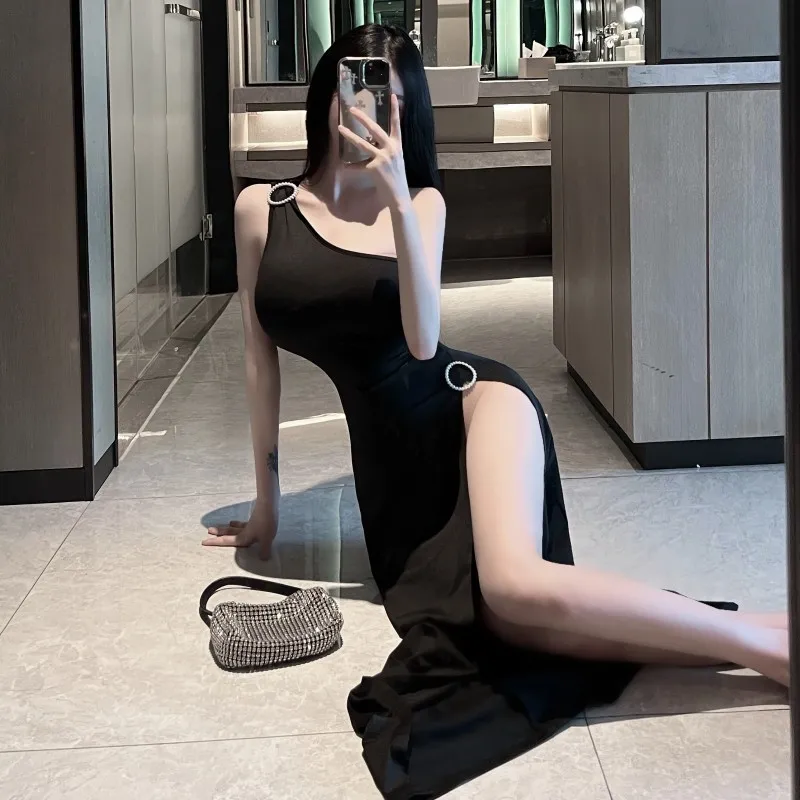 

2025 модное новое летнее сексуальное вечернее платье на бретельках с жемчужными украшениями, длинные женские платья, вечерние платья, женская одежда