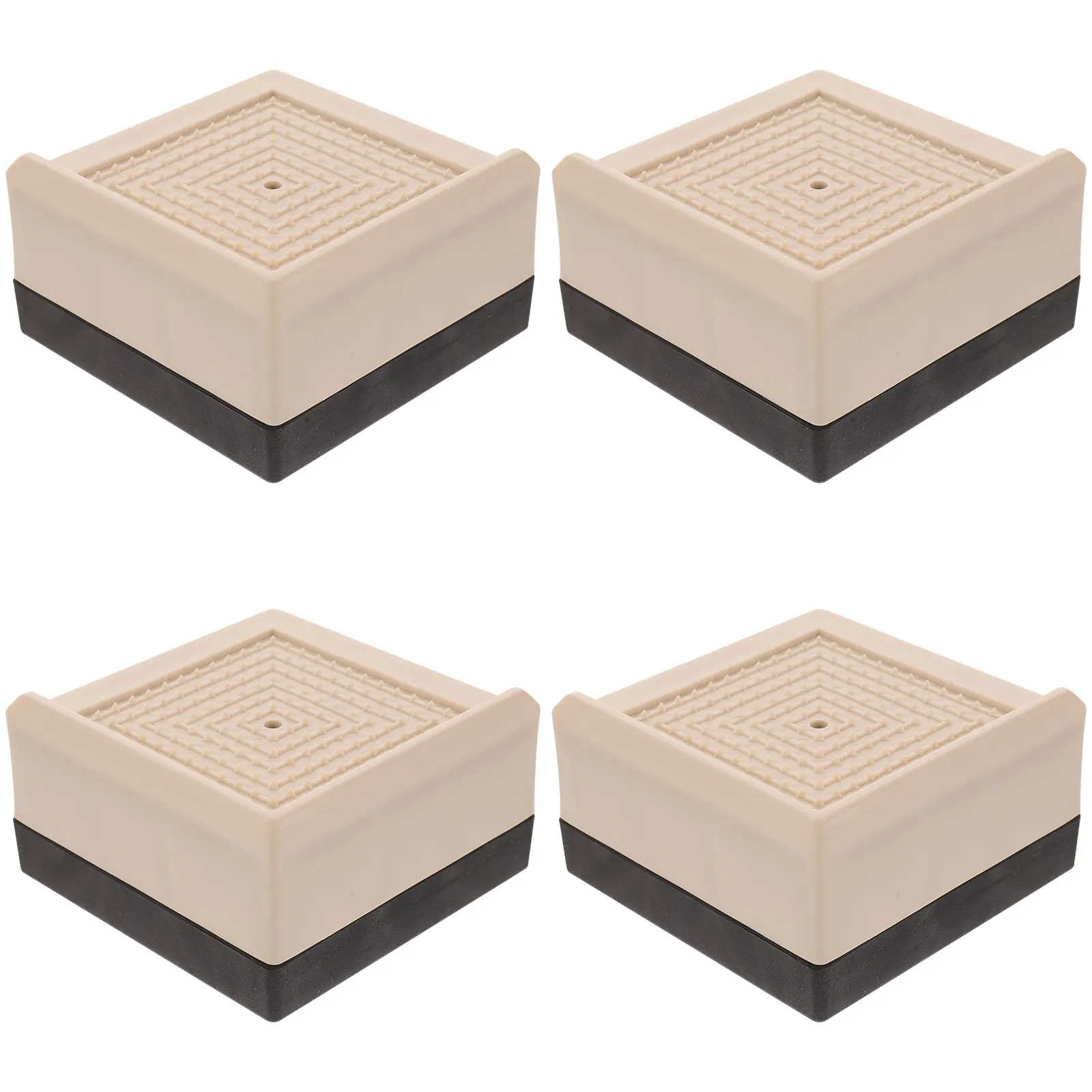 

Table Leg Risers Heightening Mat Desk Legs Dorm Bed Lifts Beige Plastic Furniture
