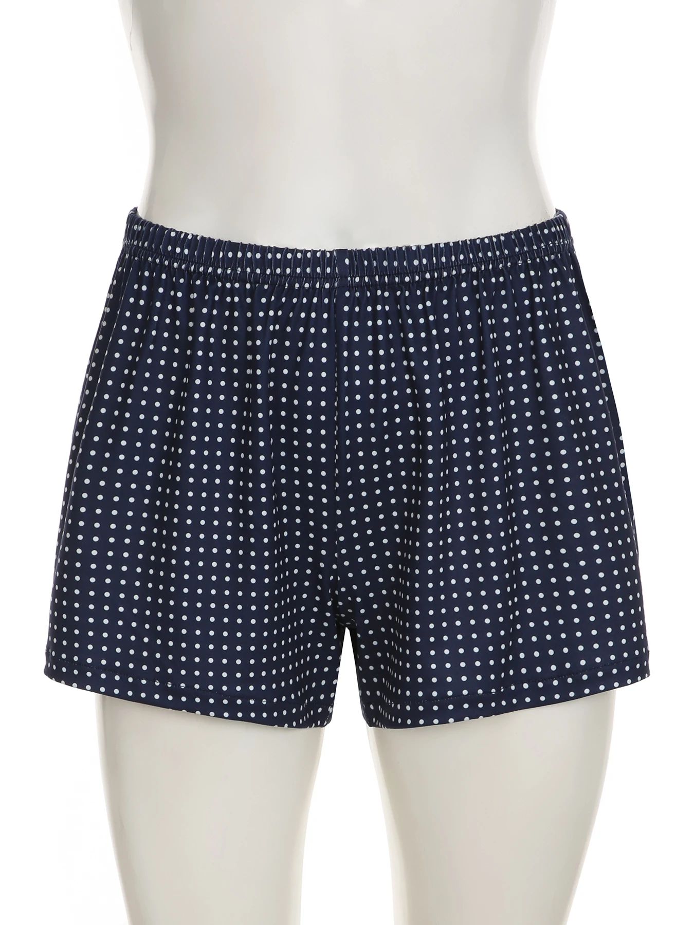 IAMSURE Holiday Basic Dot Prined Shorts Loose Elastic Mid-Waisted Straight Shorts Women 2025  Summer Fashion Streetwear Ladies