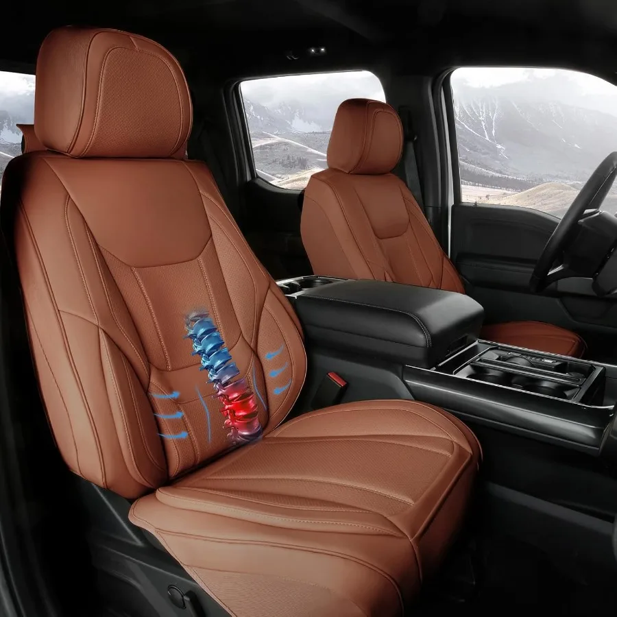 

Custom Car Seat Covers Designed for 20052021 Nissan Frontier Crew Cab and King Cab with Premium Leather Texture NonSlip Memory