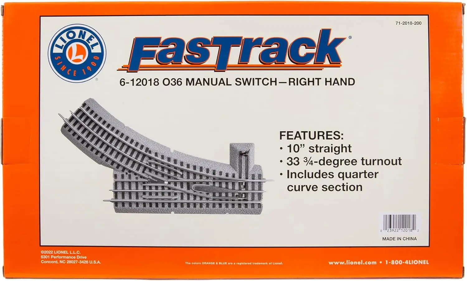FasTrack 036 Manual Switch, Electric O Gauge, Usia 14 tahun ke atas, Tangan Kanan