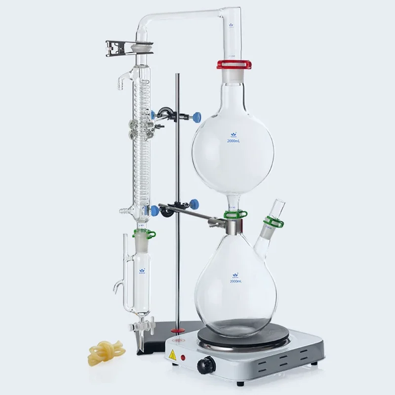 1000/2000ml Essential Oil Extraction Separator Device Dew Distillation Equipment Water Distiller Machine