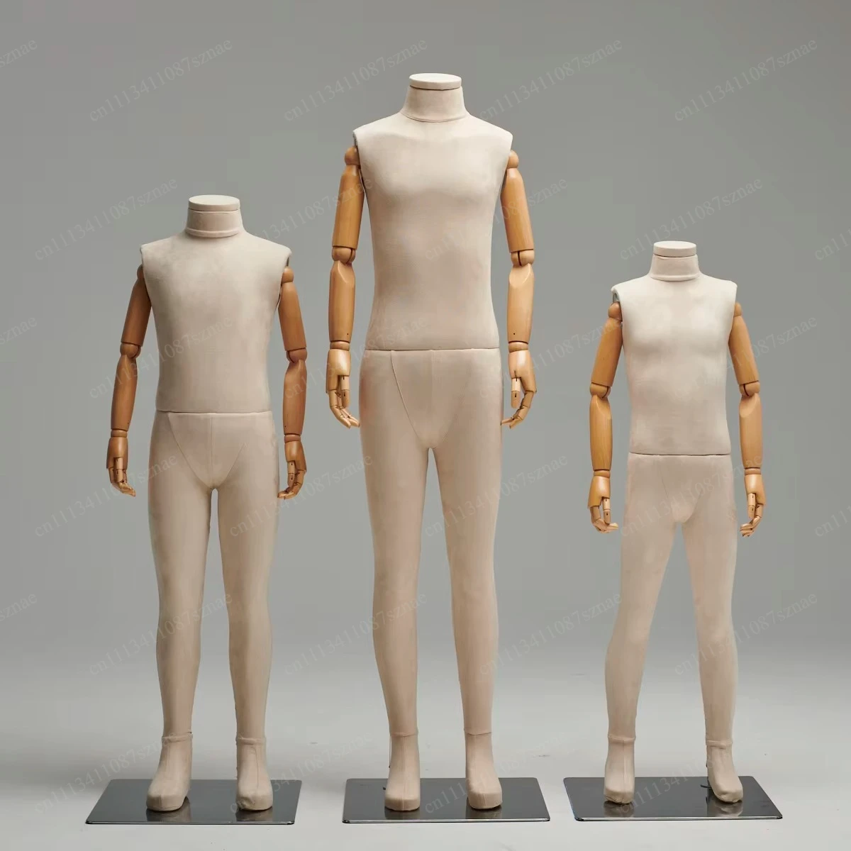 Fabric Cover Female Head Full-Body Mannequin Body Metal Base for Wedding Cloting Display Dress Form
