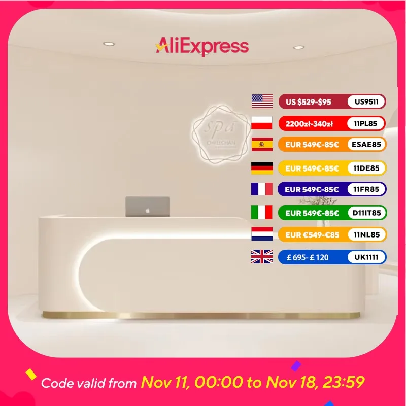 

Aesthetics Display Reception Desks Clinic Beauty Hutch Office Reception Desks Computer Salon Mostrador Recepcion Furniture