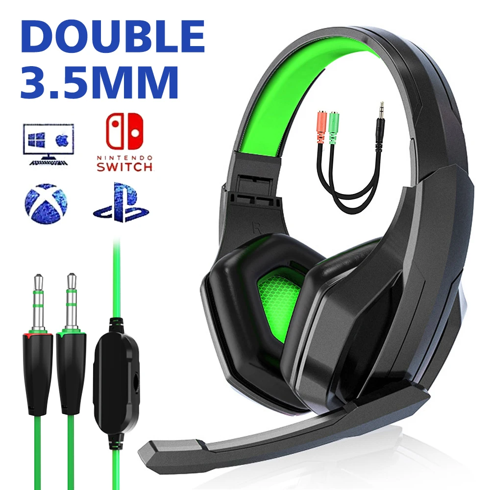 

Wired Gaming Headphones With Microphone For Computer PS4 PS5 Xbox Bass Stereo PC High Sound Quality Net Learning Wired Headset