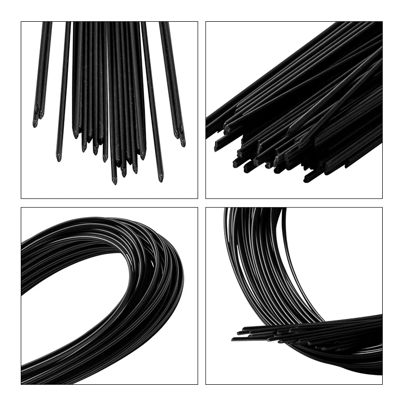 40pcs Black PP Plastic Welding Rods Welder Accessories Welding Sticks Soldering Bars For Car Bumper Repair Welder Tool Accessory