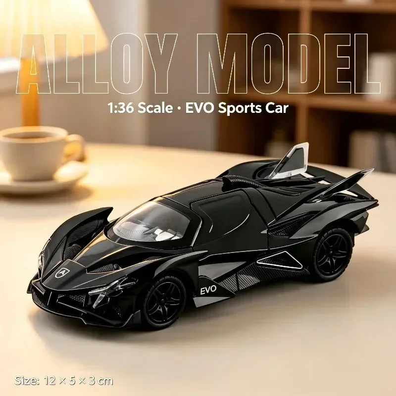 `1:36 Sport Sedan Diecast Alloy Model, New Arrival Pull Back Action Toy, Desktop Keepsake, Christmas Gift for Boys & Kids