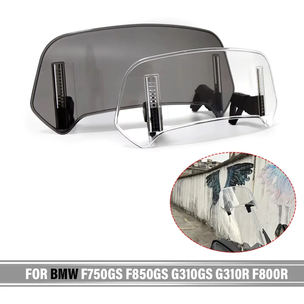 Universal Motorcycle Windshield Extension Adjustable Spoiler Deflector For BMW F750GS F850GS G310GS G310R F800R F900R F900XR