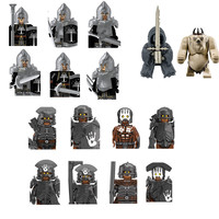 HN576 Medieval Military Anime Movies Soldiers Building Blocks Weapons Shield Knight Mini Action Figure Bricks Toys For Kids Gift