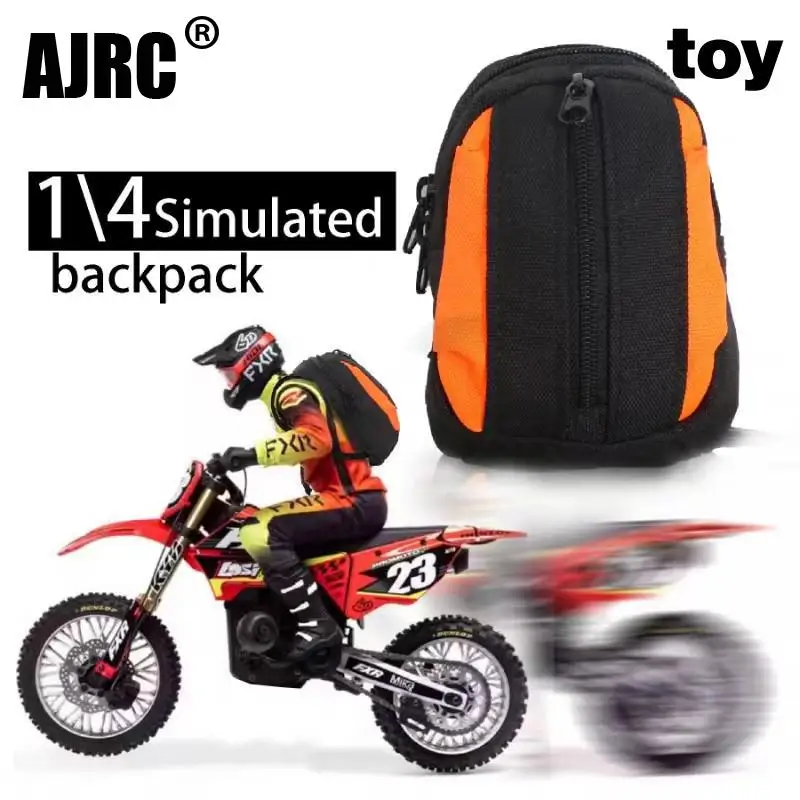 Mochila de simulación, bolsa de almacenamiento, bolsa de equipaje, decoración de bolso para Losi 1/4 Promoto-mx, piezas de mejora de motocicleta, accesorios