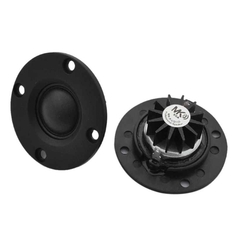 Tweeter Speaker 6 Ohm 30W Hifi Soft Dome Silk Film Treble Loudspeaker Neodymium Toothed Heat Sink 2Pcs