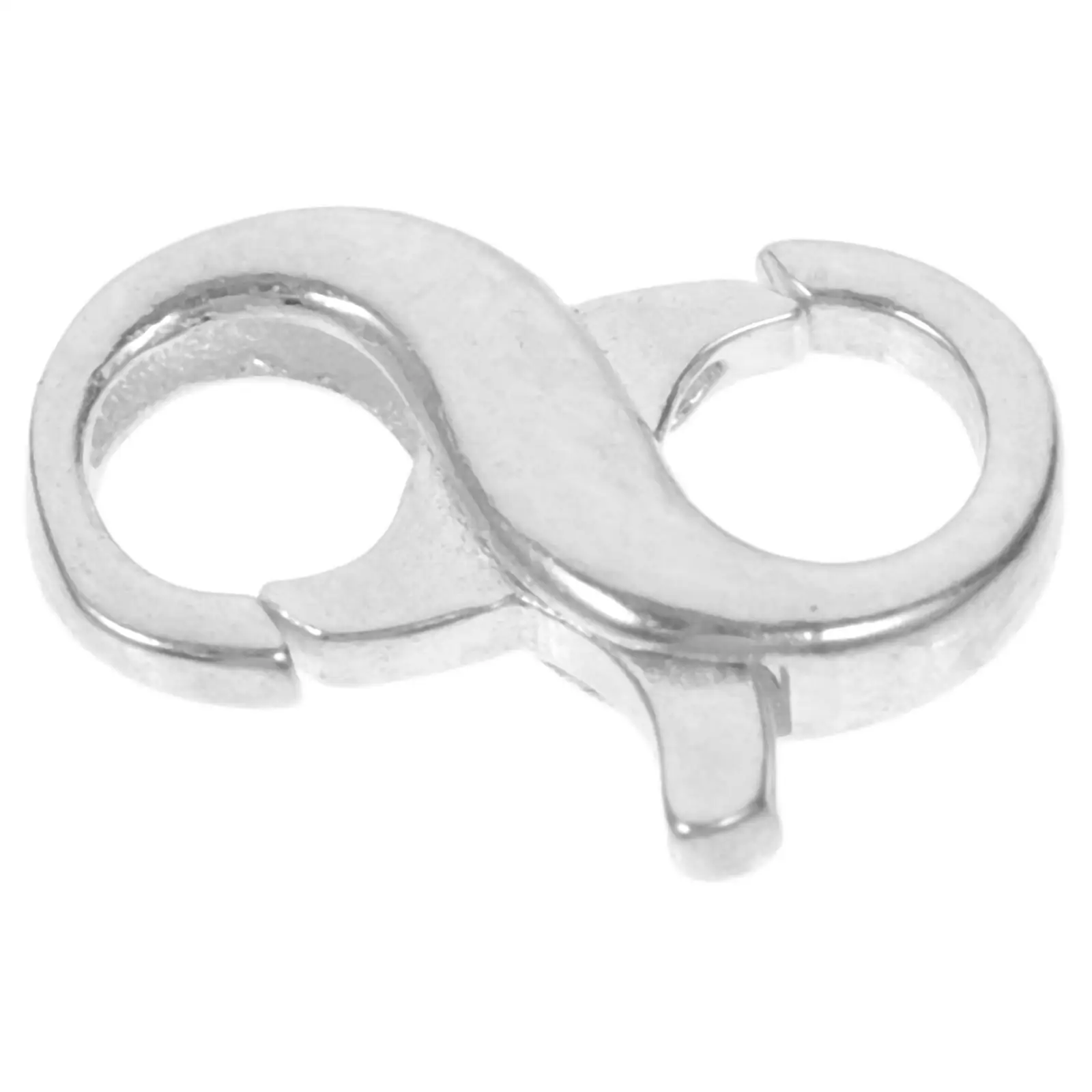 

S925 Fine Silver Double Clasp DIY Accessories Small Size White Gold Plated Jewelry Lobster Clasp Converter Necklace Buckles