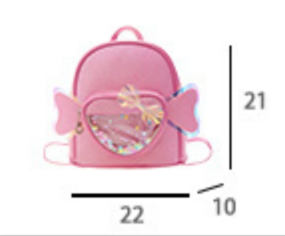 Personalized Kindergarten Backpack Embroidered Colorful Thread Children\'s Candy Backpack Cute Girl Love Wings