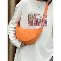 Nylon Bag Female Student's New Trendy And Fashionable For Dumpling Bag Men's Simple And Casual Crossbody Bag Color Options