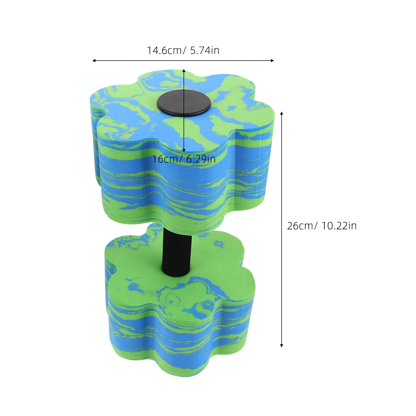 Ergonomic EVA Aquatic Dumbbells 2pcs – Floating Pool Weights for Water Aerobics, Rehab & Joint-Friendly Fitness