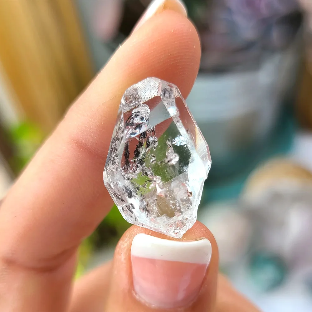 Raw Pakisten Herkimer Diamond Specimen Natural Crystal Real Stone Reiki Gemstone Pendant For Jewelry Making DIY Healing Gifts