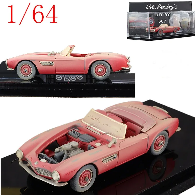 

GFCC Diecast 1/64 Scale ‌BMW 507 Roadster (1957) - Hand-Distressed Vermilion Patina Alloy Car Model Toys for Boys Gift