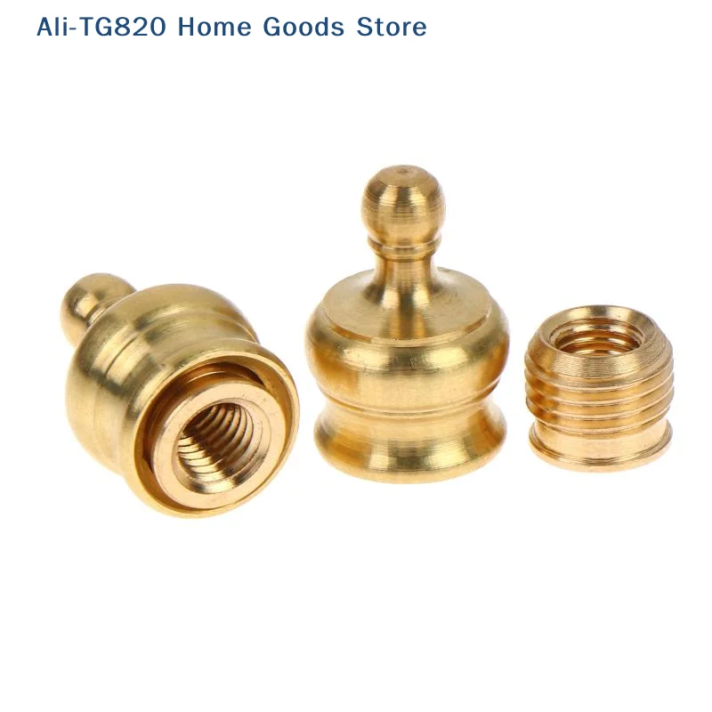 [TG820]2Sets Solid Brass Lamp Shade Top Decoration Screw Cap Nuts With Reducing Adapter For Table Lamps Floor Lamps
