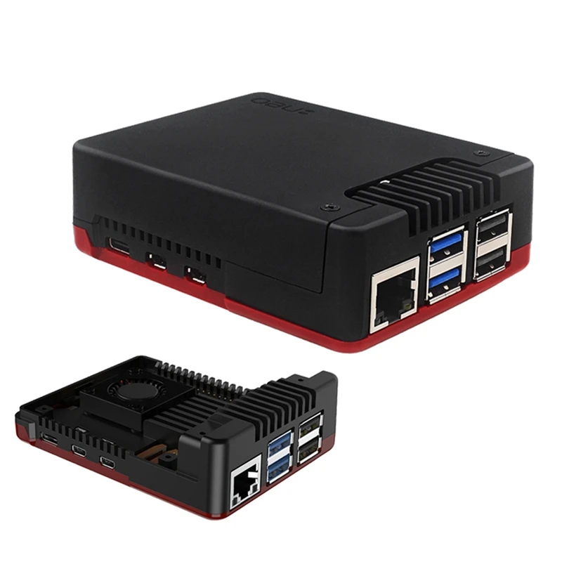 

1 шт. для Raspberry Pi 5 Argon NEO 5, алюминиевый корпус, встроенный 30-миллиметровый вентилятор PWN, пассивные охлаждающие ласты, черный корпус для Raspberry Pi 5