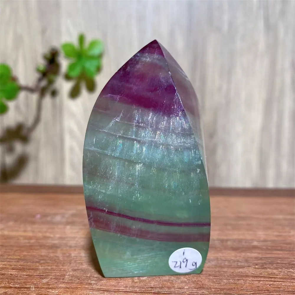 Pretty Rainbow Fluorite Flame Healing Crystal Quartz Stone Minerals Home Decoration Reiki Craft Gifts Lucky Love Energy