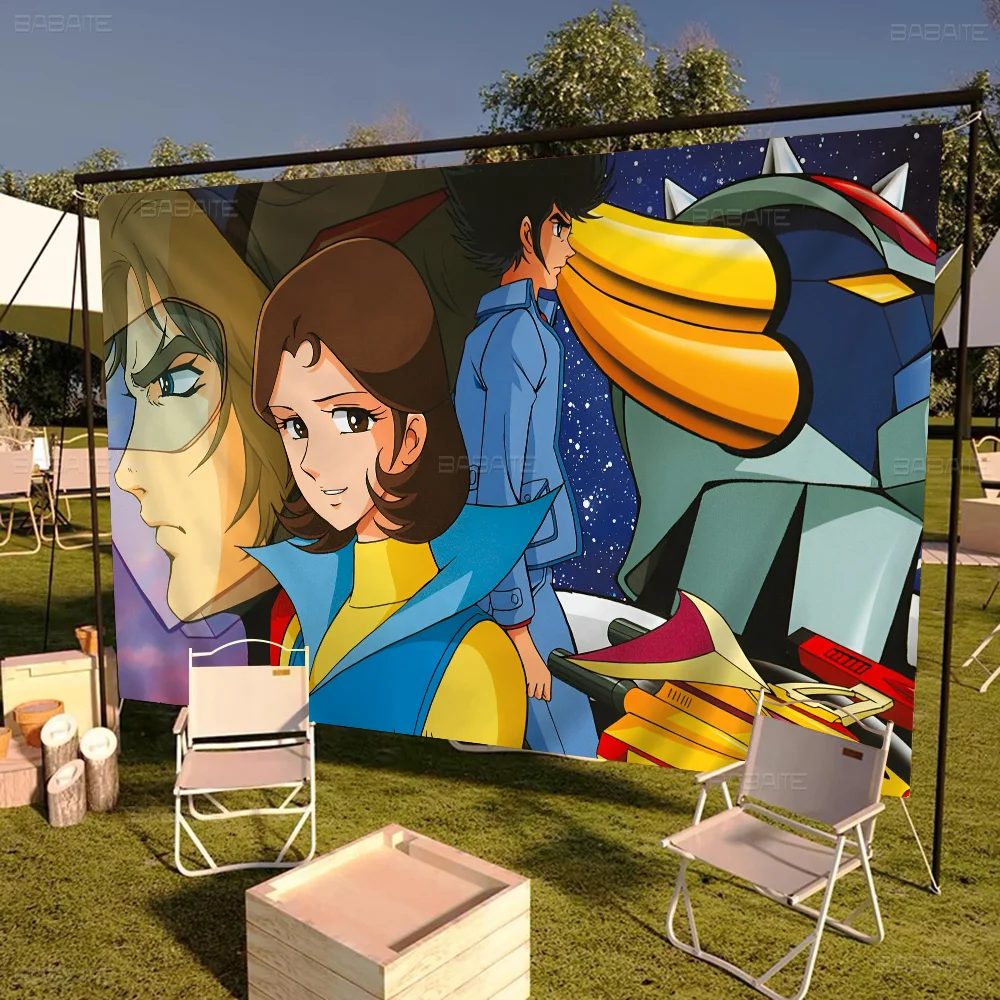 Goldorak Grendizer High End Quality Banner Printing Artistic Atmosphere Style Camping Flag