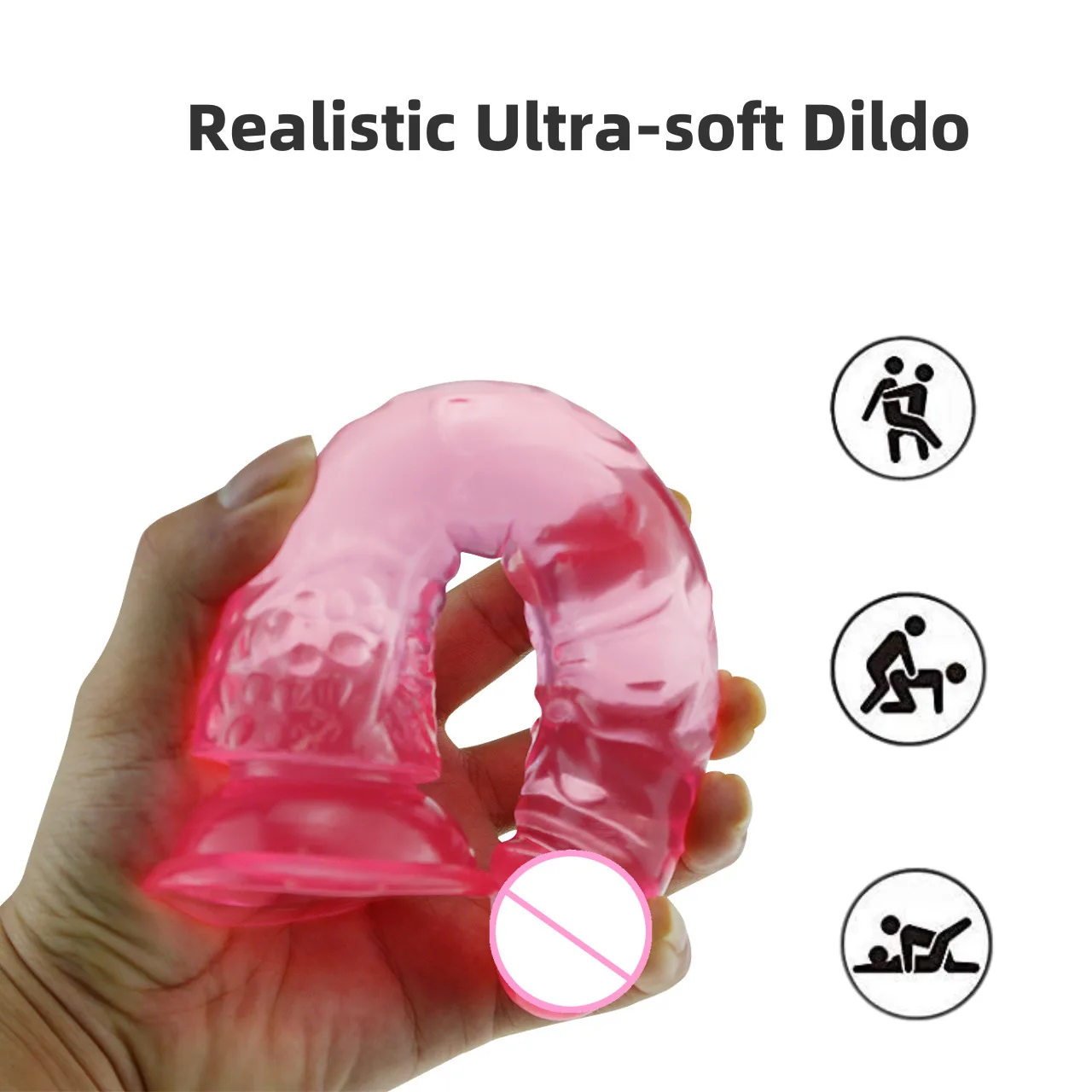 Colorful Simulated Dildos Transparent small penis simulation phallus Anal plug Adult suppliest female masturbator dildo sex toys